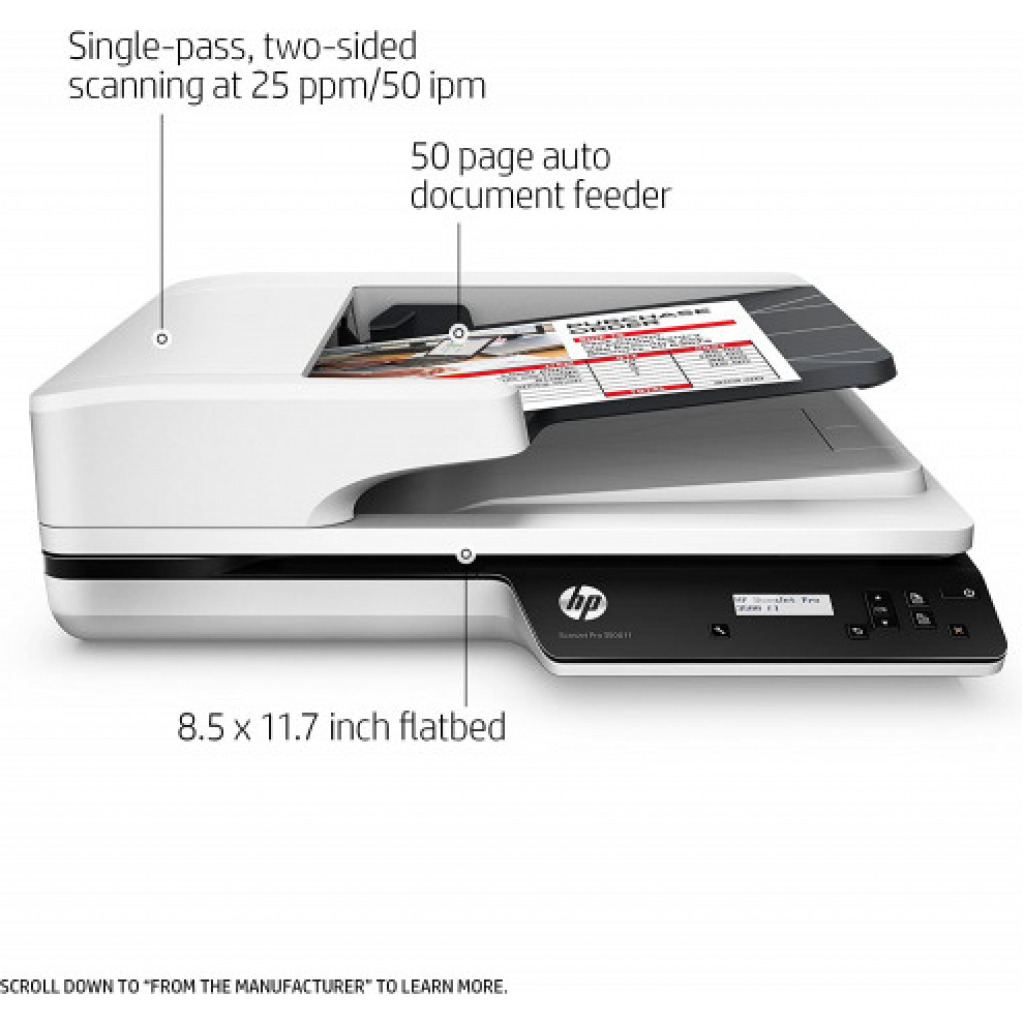 HP ScanJet Pro 3500 f1 Flatbed Scanner (L2741A)