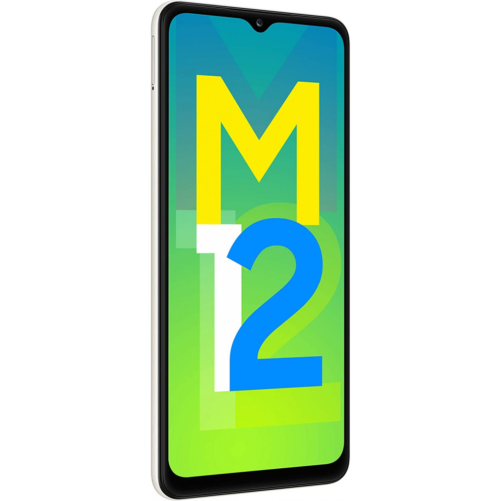 Samsung Galaxy M12 (White,4GB RAM, 64GB Storage) 6000 mAh with 8nm Processor | True 48 MP Quad Camera | 90Hz Refresh Rate