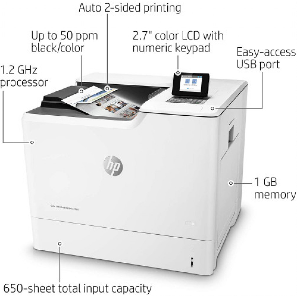 HP Color LaserJet Enterprise M652dn Printer with Duplex Printing (J7Z99A)