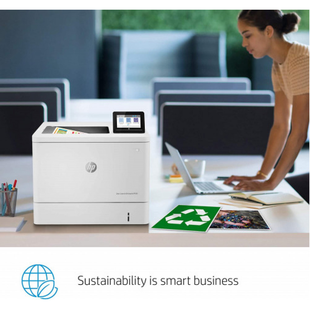 HP Color LaserJet Enterprise M555dn Duplex Printer (7ZU78A) - White