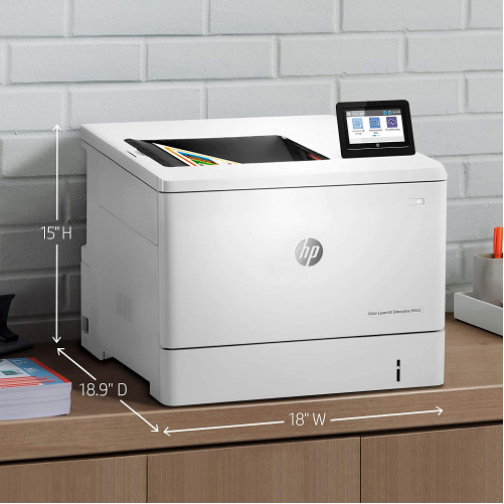 HP Color LaserJet Enterprise M555dn Duplex Printer (7ZU78A) - White