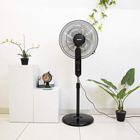 Geepas Stand Fan With Remote Control, Black - Gf9489