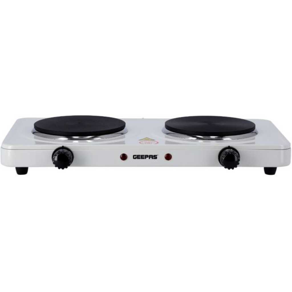 Geepas GHP32014 Electric Double Hot Plate - White