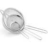 3pcs Big sieves Fine Mesh Food, Juice Strainers - Silver