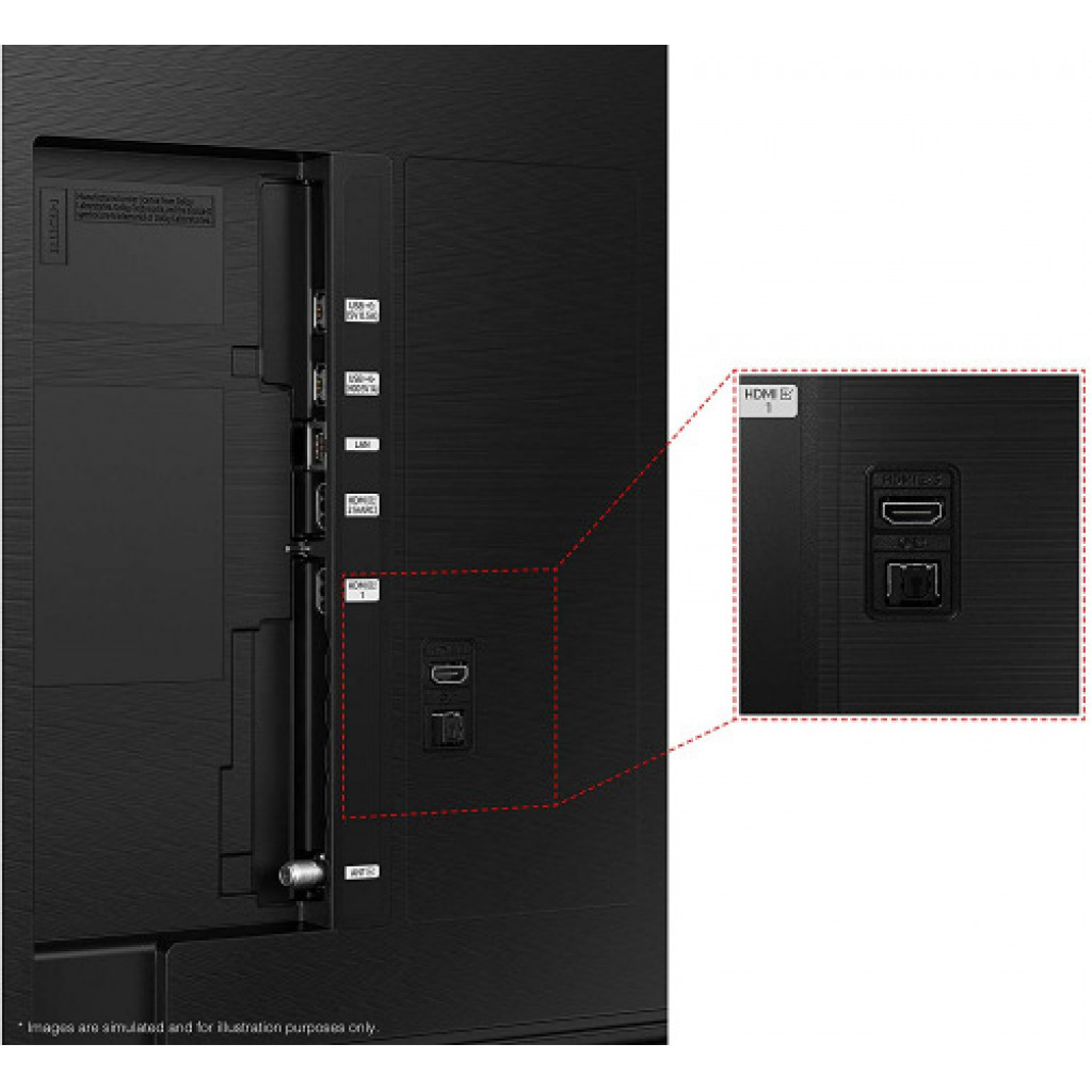 Samsung 50 Inch 4K UHD Smart TV UA50AU8000, Series 8, Airslim Design, Motion Xcelerator With Inbuilt Free To Air Receiver - Black