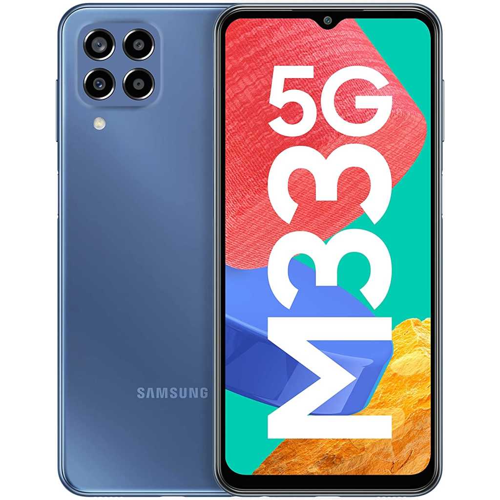 Samsung Galaxy M33 5G (Deep Ocean Blue, 8GB, 128GB Storage, 64MP, 6.4") | 5nm Processor | 6000mAh Battery | Voice Focus