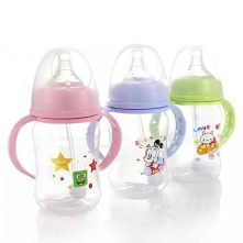 240ml Milk Glass Baby feeding Bottle - Multi-colours.