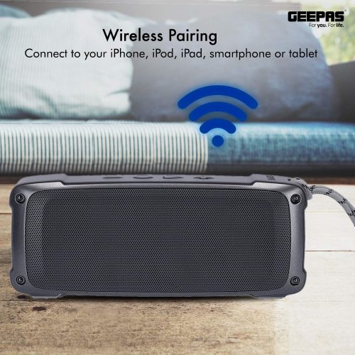 Geepas GMS11182 Bluetooth Rechargeable Speaker - Black