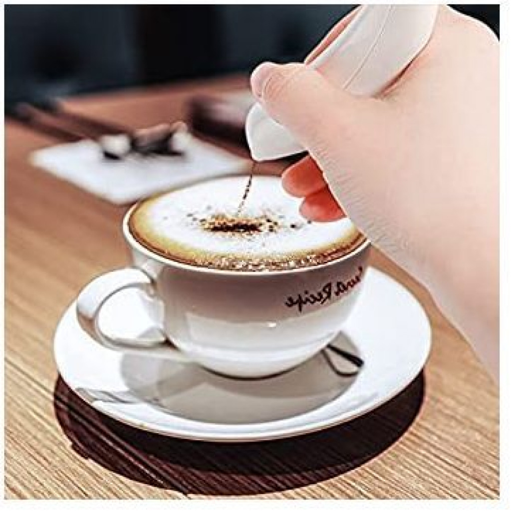 Electric Latte Coffee Spice Pen, Cake Decoration Carving Pen- White