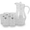 Arcopal Elegant Jug Pitcher And Quality 6 Drinking Glasses-Transparent