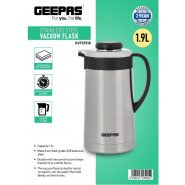 Geepas 1.9L Stainless Steel Vacuum Flask, Double Walled Airpot, GVF27018 Vacuum Flask TilyExpress