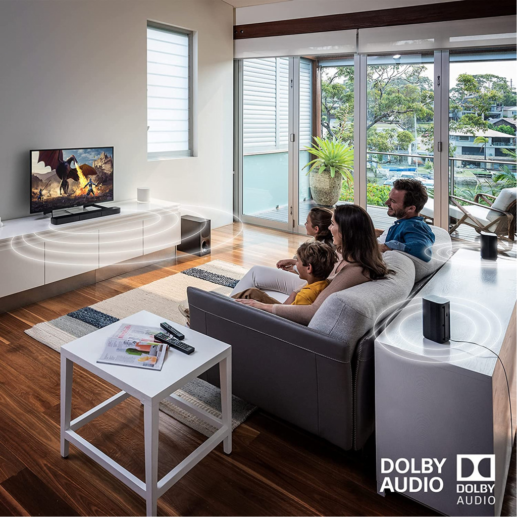 Sony HTS-20R Real 5.1ch Dolby Digital Soundbar for TV with subwoofer and Compact Rear Speakers, 5.1ch Home Theatre System (400W,Bluetooth & USB Connectivity, HDMI & Optical connectivity)