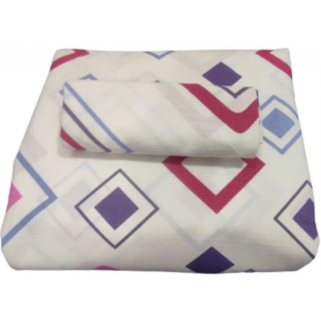 Double cotton bedsheets with 2 pillowcases – purple Bedsheets & Pillowcase Sets TilyExpress
