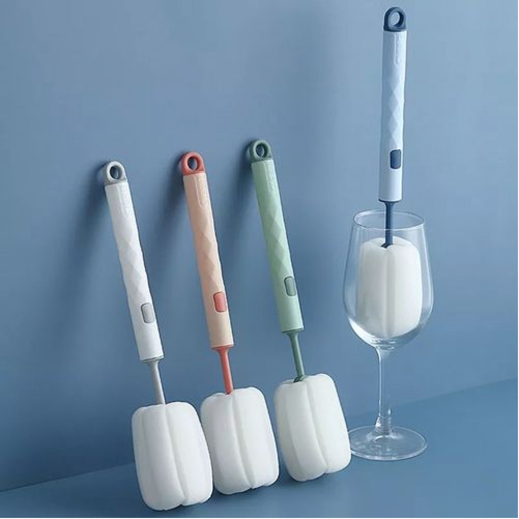 2 Pc Sponge Cleaning Dish Bottle Glass Cup Scrubber Brush- Multi-colour. Kitchen Tools & Accessories TilyExpress 4