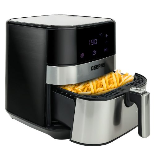 Geepas GAF37510 5L Digital Air Fryer - Electric Air Cooker With Digital Touch Screen & 60 Minute Timer, Led Display, Auto Shut Off | 2 Years Warranty
