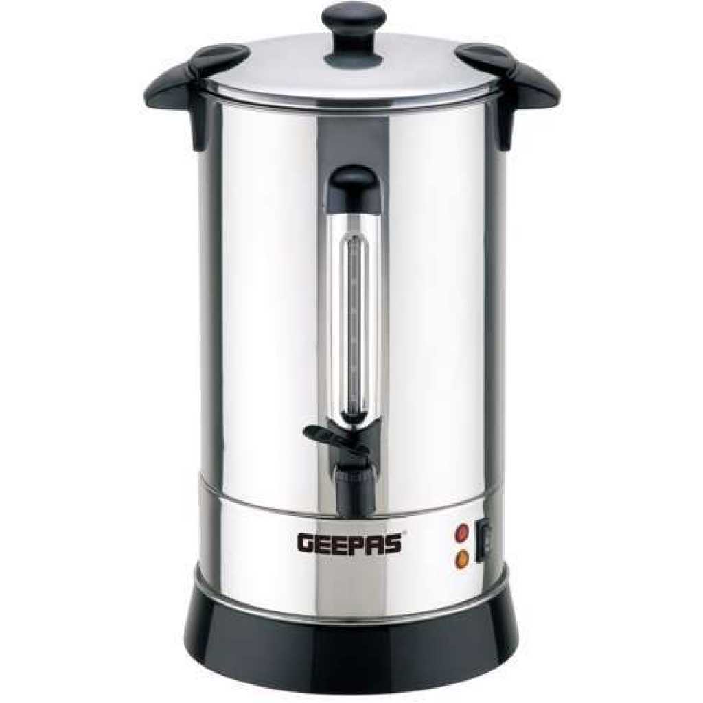 Geepas 10L Water Boiler; 1650W - Cordless Tea Kettle, Auto Shut-Off & Boil-Dry Protection, Cool. GK 6155