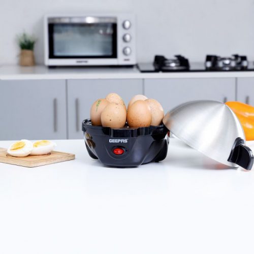 Geepas GEB63032UK 7 Egg Boiler - Black / Silver