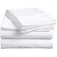 Home Fashion 5*6 Cotton Bedsheets with 2 Pillow cases -White