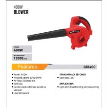 Geepas Electric Blower- GEB400-240 | 13000 RPM No Load Speed, Perfect For Home And Business Use| 2.8 M3/Min Airflow, Comfortable Grip| Ergonomic Design And Lightweight Body