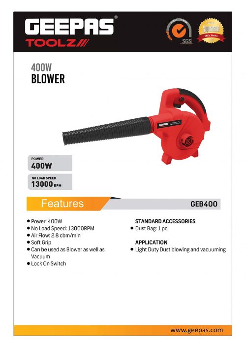 Geepas Blower, GEB400-240 – Red
