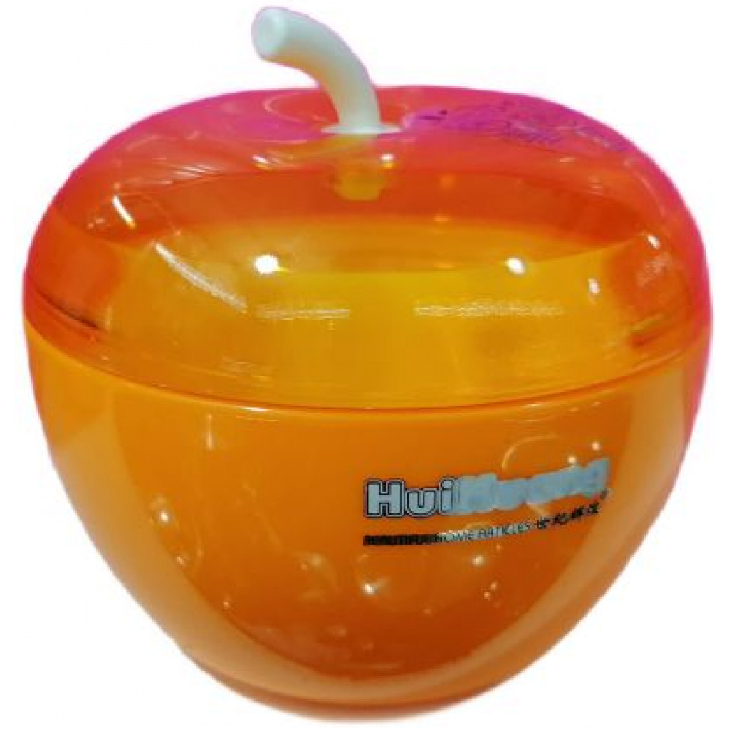 Plastic Apple Sugar Bowl Dish Candy Pot - Orange.