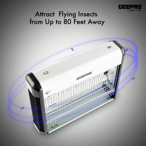 Geepas GBK1131N Fly and Insect Killer – Powerful Fly Zapper 10W UV Light – Electric Bug Zapper, Insect Killer, Fly Killer, Wasp Killer – Insect Killing Mesh Grid, with Detachable Hang- 2 Year Warranty Insect Repellant