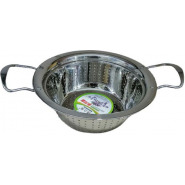 28 cm Stainless Steel Rice, Vegetable Washing Strainer Colander,Silver Colanders & Food Strainers TilyExpress 2
