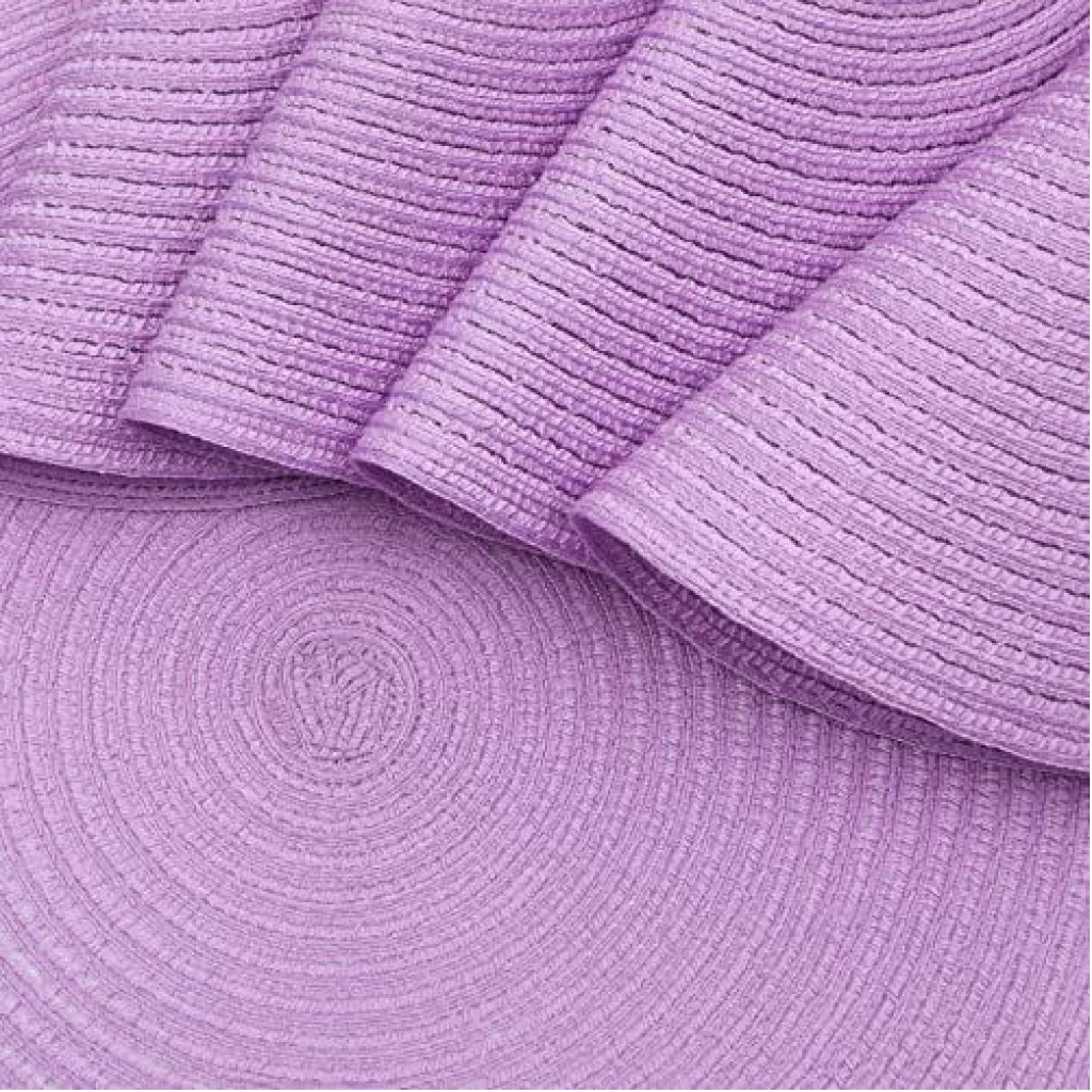 6 Round Decorative Placemats Table Mats- Purple