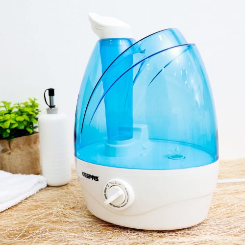 Geepas GUH2484 Ultrasonic Air Humidifier 2.6L, 9 hours - Blue