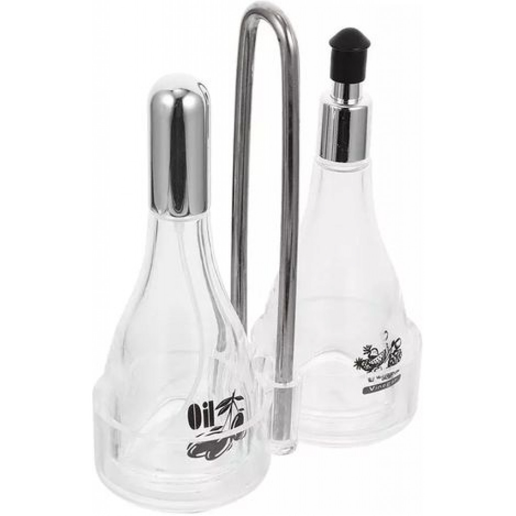 2 Pcs Acrylic Vinegar Oil Dispenser Sauce Sprayer Bottle Set -Colourless