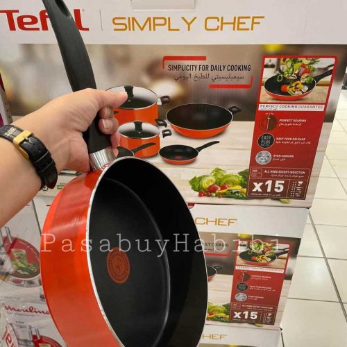 Tefal Simply Chef 15 piece Cookware Set Orange B092SE85