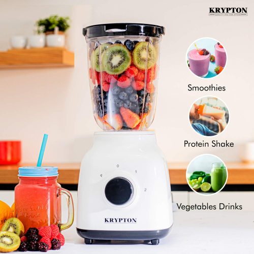 Krypton Single Jar Blender KNB6211 1.5L 400W - White