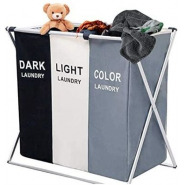 3-Section Laundry Basket Bin Organizer- 137L- Multi-colour. Bathroom Bin TilyExpress 2