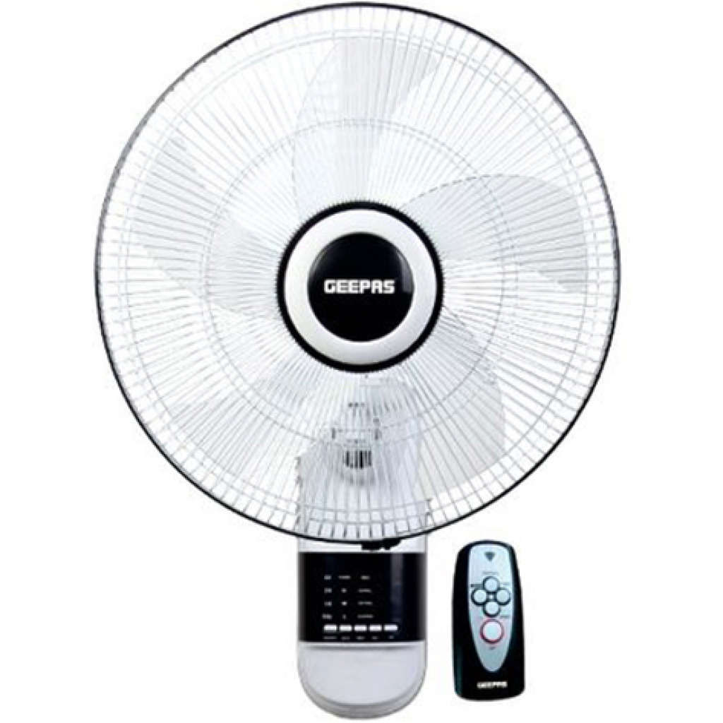 Geepas GF9479 16-inch 3 Speed Wall Fan With Remote – Black Wall Mount Fans TilyExpress 4