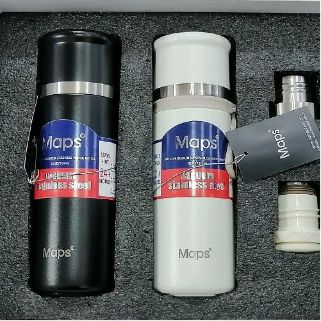 2PC, 350ml Vacuum Flasks Outdoor Thermos Portable Bottles Gift Set- Multi-colours