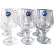 6 Pieces Set Of Clear Wine Glasses