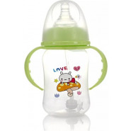 240ml Milk Glass Baby feeding Bottle – Multi-colours.