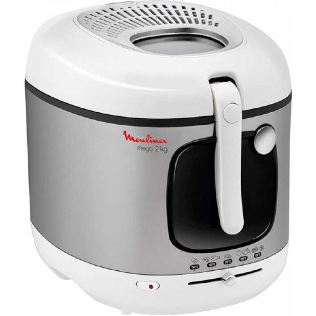 Moulinex AM480027 Mega Deep Fryer, White - 2100 Watt