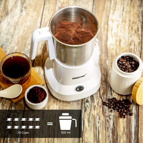 Geepas Coffee Grinder GCG6105 - 450W Electric Wet & Dry Grinder, - White