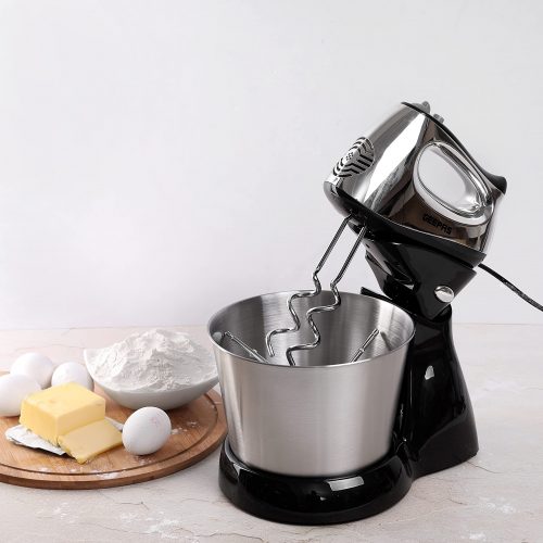 Geepas Stand Mixer , GHM5461 , 240 Volts -Black/Silver