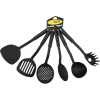 Delcasa DC1343 Nylon Cooking Utensils, 6 PCS - Black