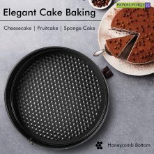 Royalford Non-Stick Quick-Release Springform Cake Tin with Loose Base, 24 cm , Baking Tin, Easy Release Pan, RF7036