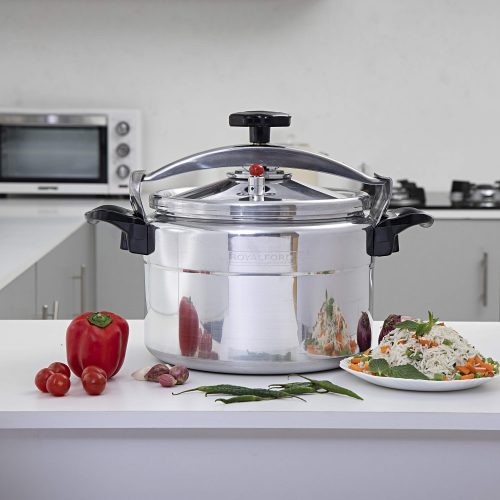 Royalford Aluminium Pressure Cooker 11L RF355PC11 - Silver