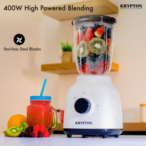 Krypton Single Jar Blender KNB6211 1.5L 400W - White