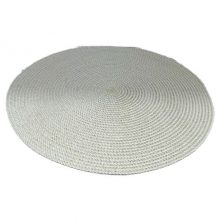 6 Pc Round Decorative Placemats Table - Cream