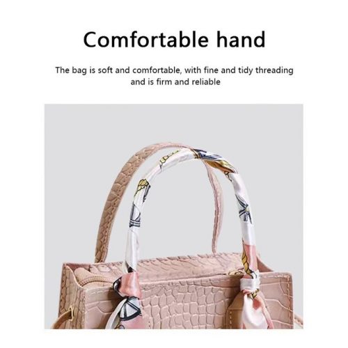 Hot Silk Scarf Handbag Messenger Shoulder Bag Pink