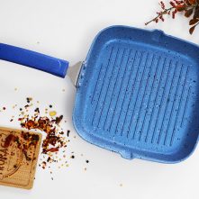 Royalford RF8382 26cm Extra Grill Pan – Blue Cooking Pans TilyExpress