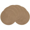6 Round Decorative Placemats Table Mats- Brown
