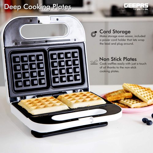 Geepas Waffle Maker - GWM676 - White