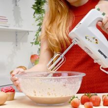 Geepas Hand Mixer 200W, GHM2001 – White Cake Mixers TilyExpress